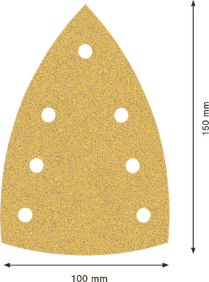 Bosch三角洲砂紙有 6 個除塵孔。